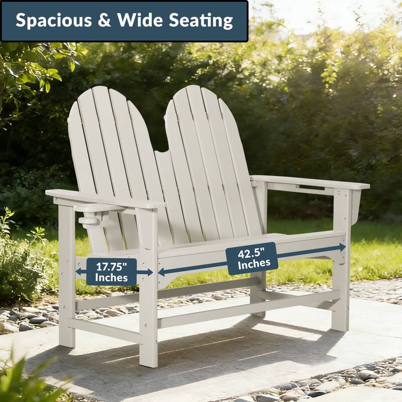 Hanniford Poly Adirondack 49 Inch Bench