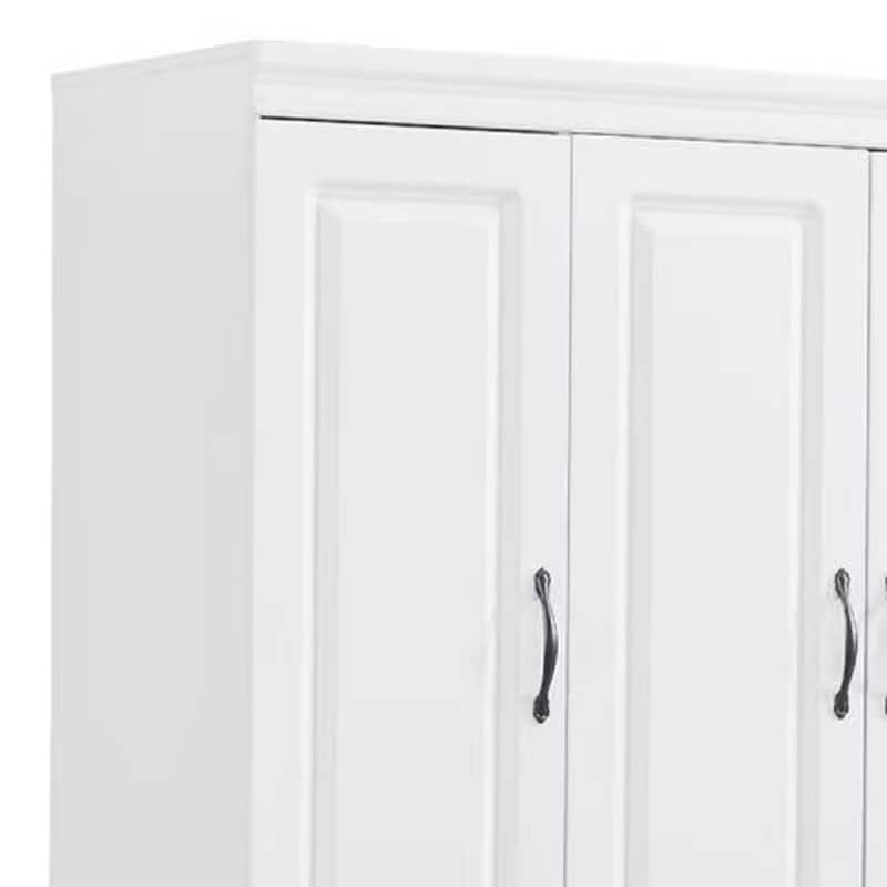 HomeRoots 74" White Five Door Two Drawer Combo Dresser