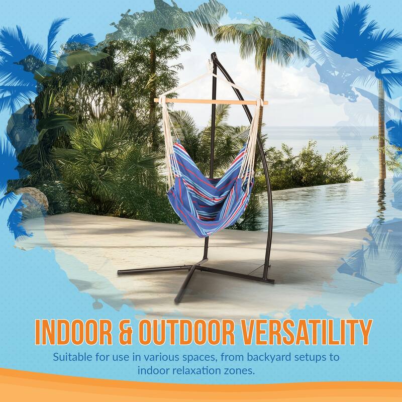 Island Retreat Boho Breeze Swinging Bungalow Chair Frame - Black