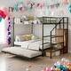 preview thumbnail 16 of 26, Twin Over Full Bunk Bed with Wardrobe,Trundle and Storage,Kids Bed Design