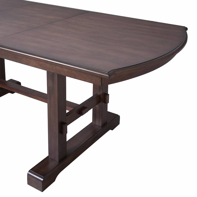 Rustic Dining Table Set - 6-Piece with Removable Leaf, 4 Chairs + 1Bench