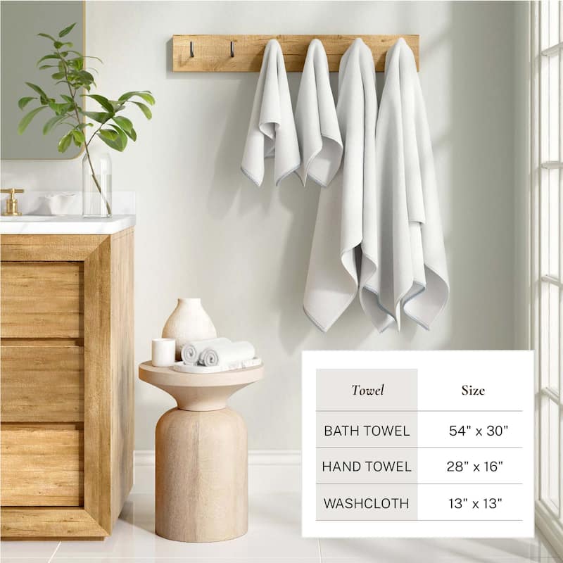 Linery & Co. Quick-Dry Cotton and Decorative Border Towel Set
