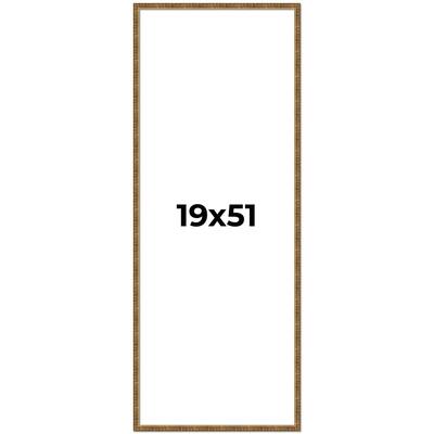 19x51 Frame Gold Kingsley Distressed Solid Wood Picture Frame Width