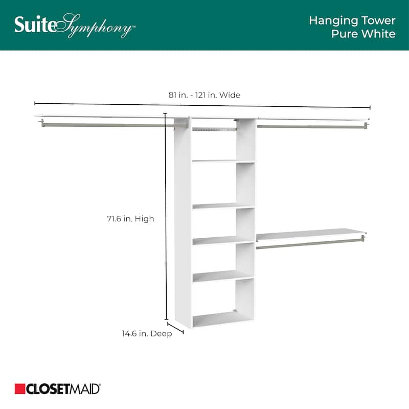 ClosetMaid SuiteSymphony Modern 4-Drawer 2-Door Hanging Closet System