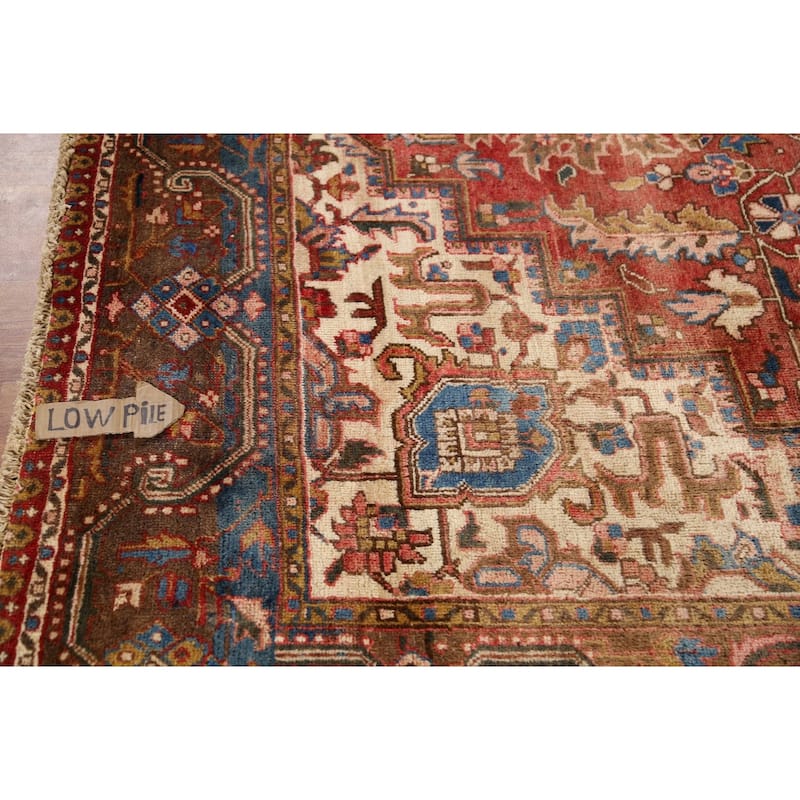 Heriz Persian Vintage Area Rug Handmade Wool Carpet - 7'7"x 10'6"