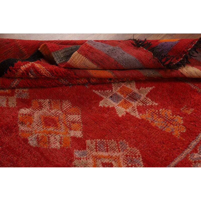 Tribal Moroccan Oriental Runner Rug Handmade Wool Carpet - 5'11"x 17'8"