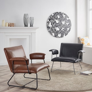 Corvus Deborah Bonded Leather Lounge Arm Chair