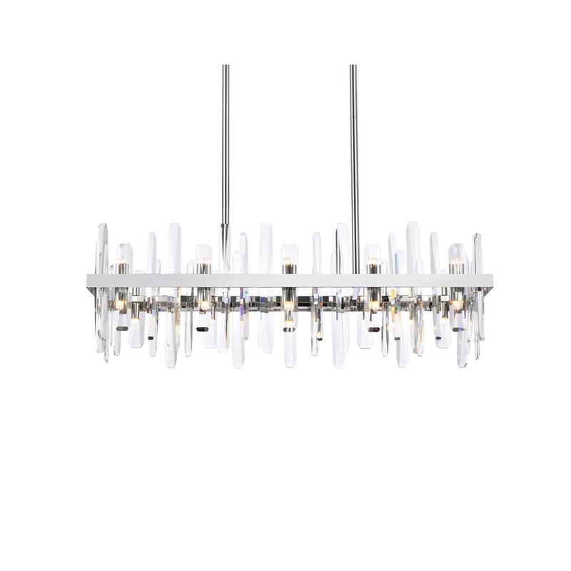 Indigo Home 36 inch crystal rectangle chandelier