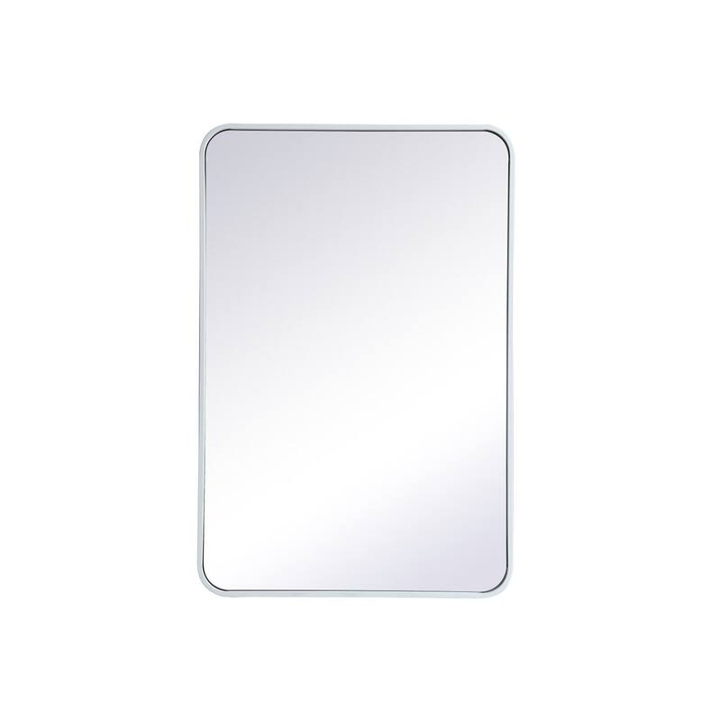 Ezra Soft Corner Metal Rectangular Mirror