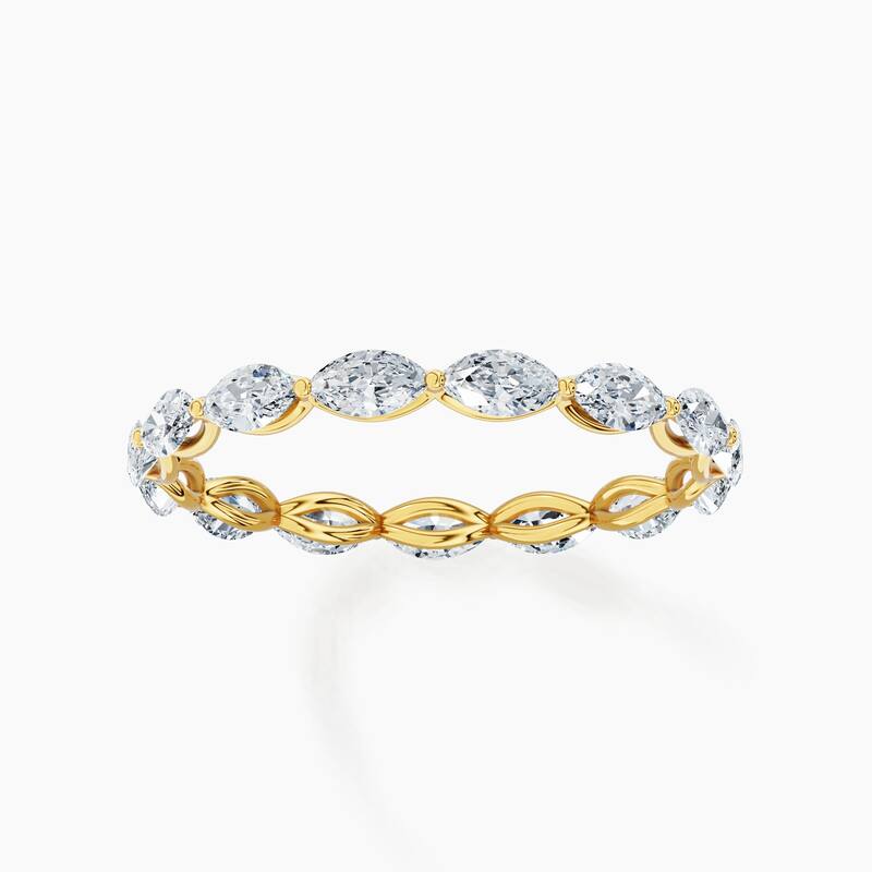 Auriya 14k Gold Marquise East-West Lab Grown Diamond Eternity Band 1.50 - 6.00 ct. tw. (F-G, VS)
