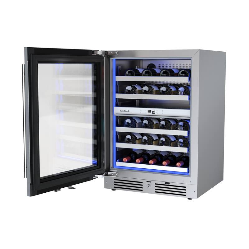 Landmark L3124UI2WGLH 24" Wide 37 Bottle Capacity Panel Ready Wine and