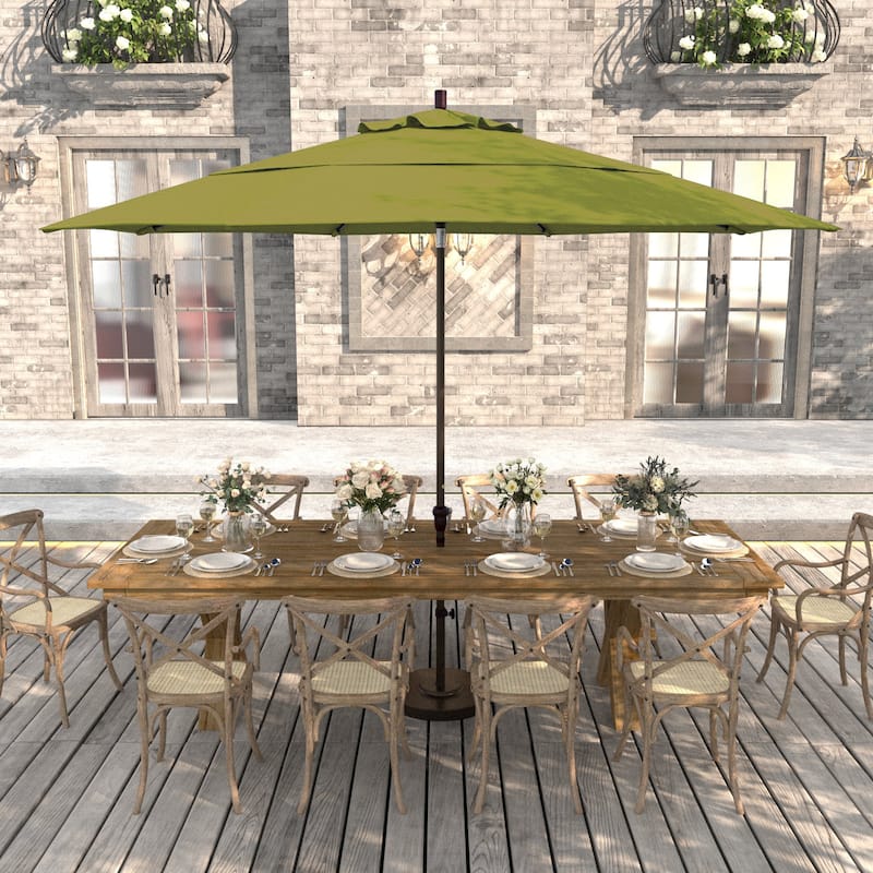 North Bend 11-foot Crank Open Bronze Umbrella by Havenside Home - Ginko