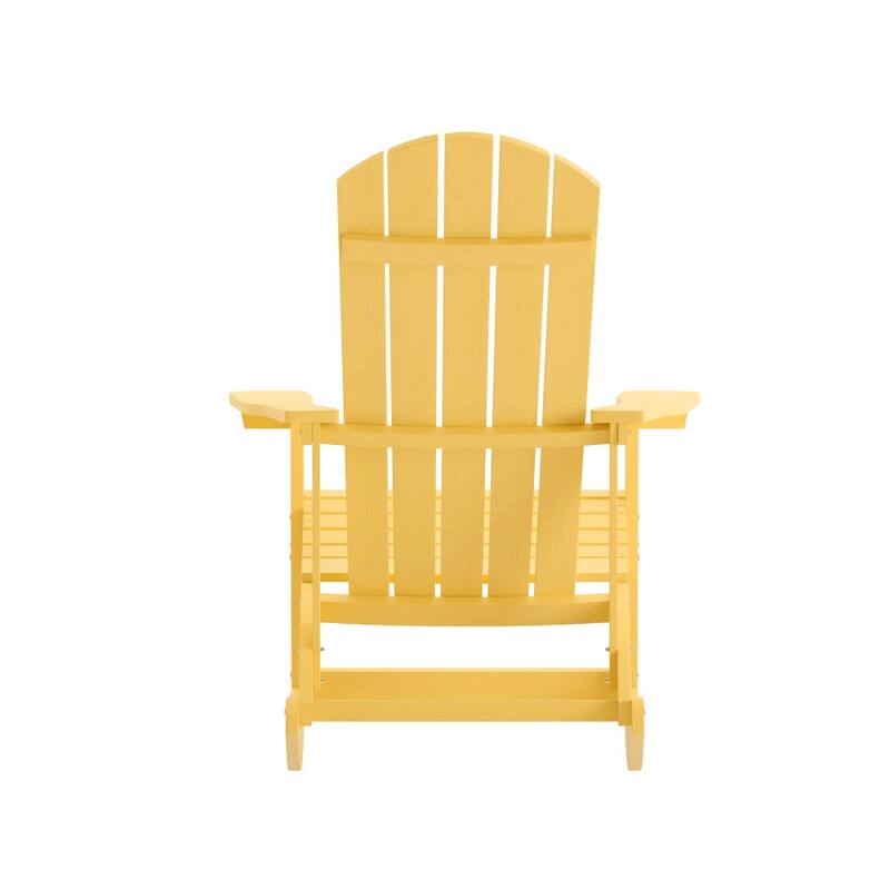 All Weather Polyresin Wood Rocking Adirondack Chair