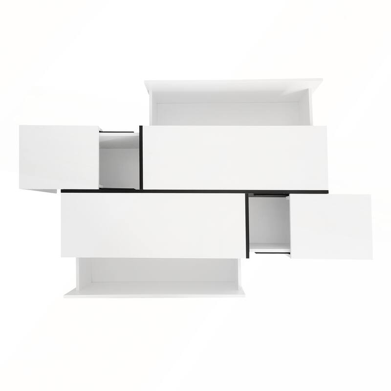 Extendable Coffee Table with High-Gloss Finish