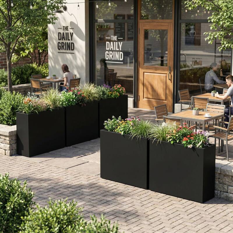 Metal Planters for Outdoor Plants Planter Box