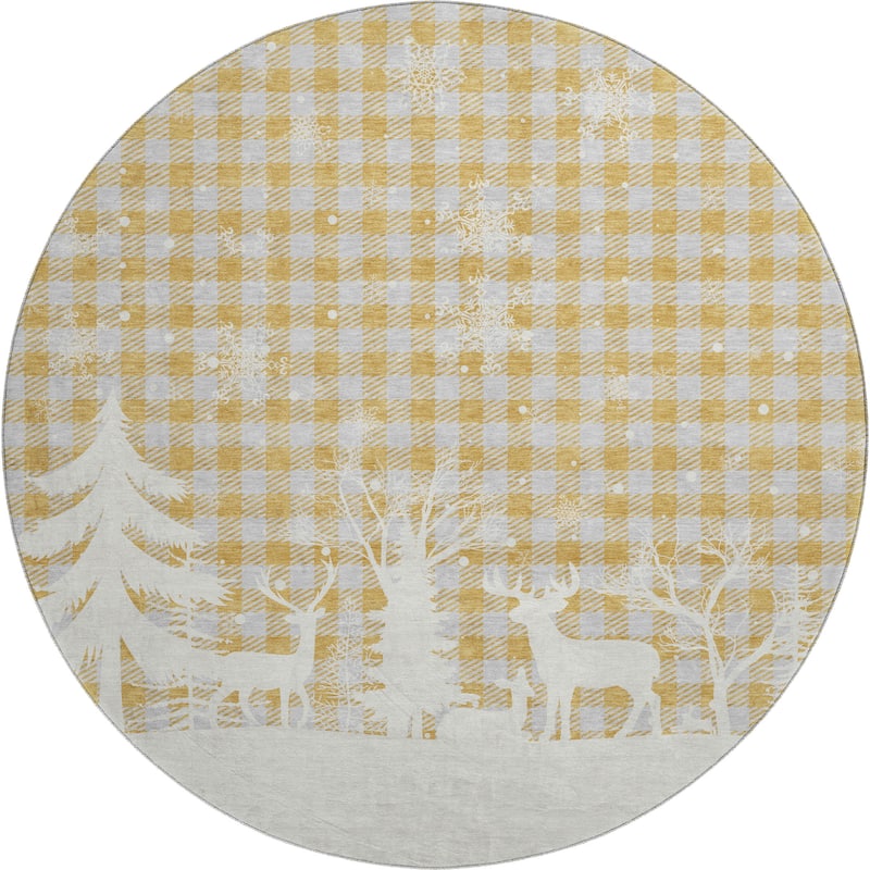 Premium Washable Super Soft Winter Reindeer Tree Mayfield Rug