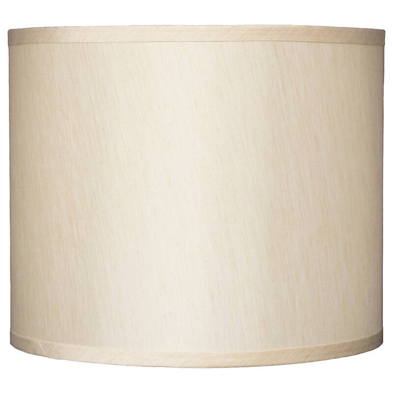 Classic Drum Faux Silk Lamp Shade 8-inch to 16-inch Available - 12" - Cream