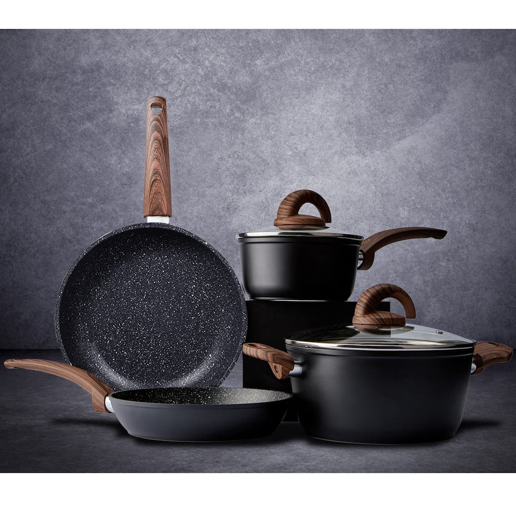 Pots and Pans Set Non Stick, Ceramic Cookware Set Kitchen Cooking Sets Induction Pot and Pan w/Frying Pans, Saucepans