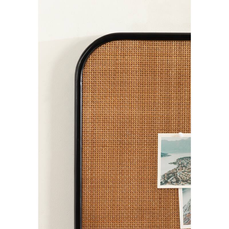 Kate and Laurel Planche Rattan Wall Pinboard