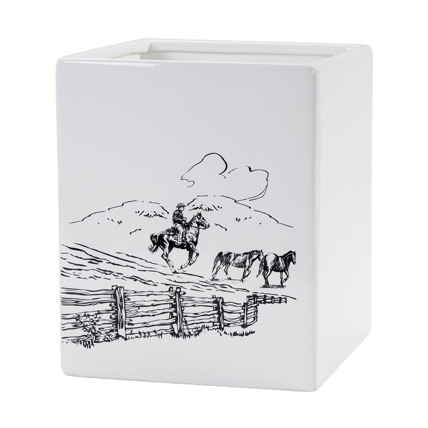 HiEnd Accents Ranch Life Wastebasket - Thumbnail 3
