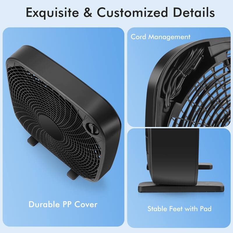 20'' Box Fan - 21'' x 7'' x 21.5''
