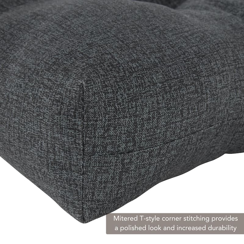 Solid Heathered Outdoor Seat Cushion (Set of 2)