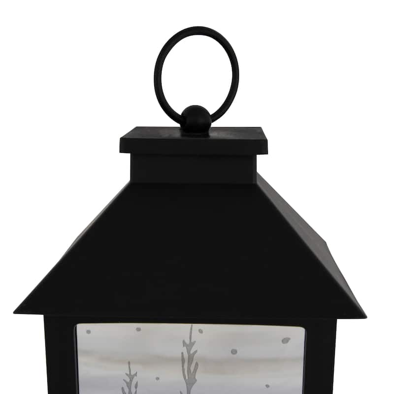 LED Lighted Deer and Winter Trees Christmas Lantern - 11"