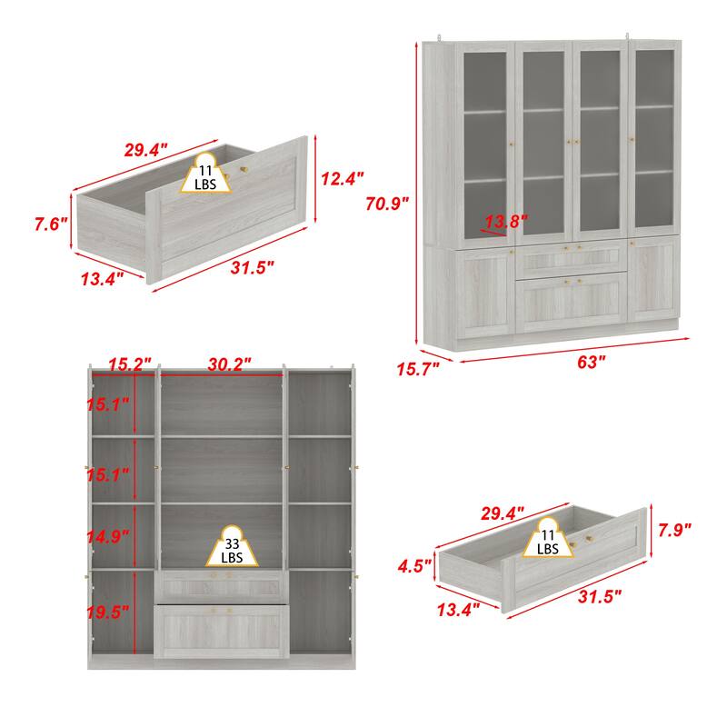 Elegant White Modular Bookcase: Stylish and Flexible Storage Solution for Your Home