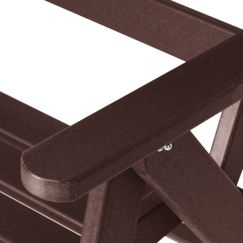 Laguna 5-Piece Square Table Folding Highback Chair Dining Set