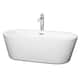 Option White, Polished Chrome Trim & Faucet