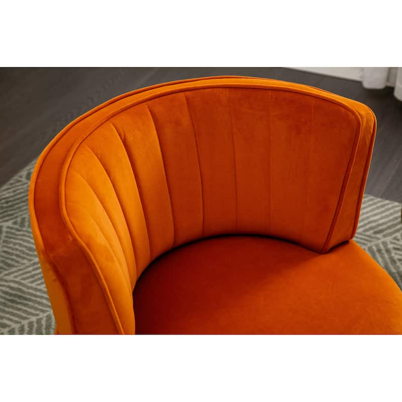 360 Degree Swivel Round Barrel Accent Sofa Arm Chairs