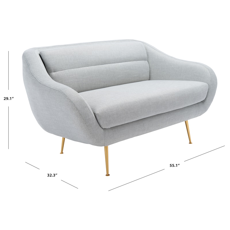 SAFAVIEH Home Belladonna Mid-Century Lovesea - 55"W x 32"D x 29"H