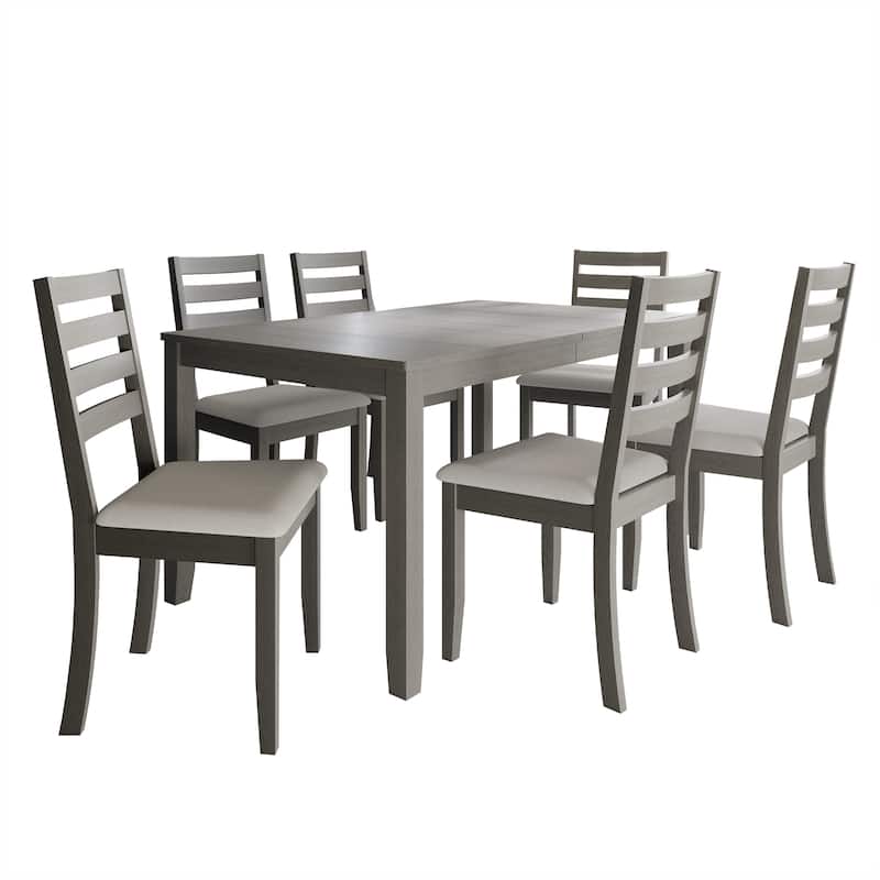 CraftPorch Simple Timeless 7-piece Wooden Dining Set - White