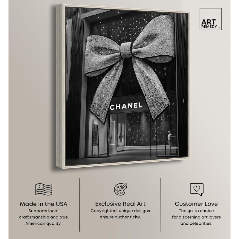 Big Bow Noir Store Canvas by Art Remedy