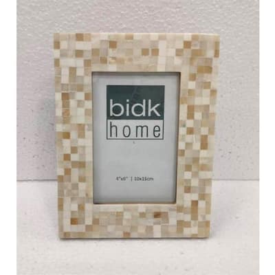 Mosaic Picture Frame - for 4" x 6" Photo - Light Brown - 4-inchx6-inch