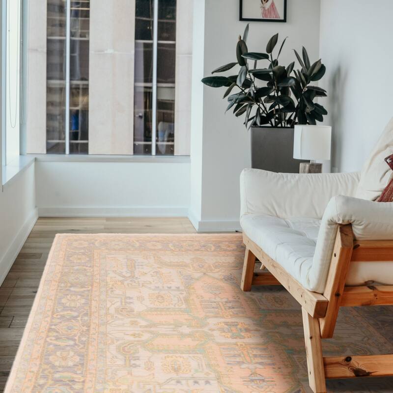 ECARPETGALLERY Hand-knotted Jules Serapi Ivory Wool Rug - 8'2 x 10'3