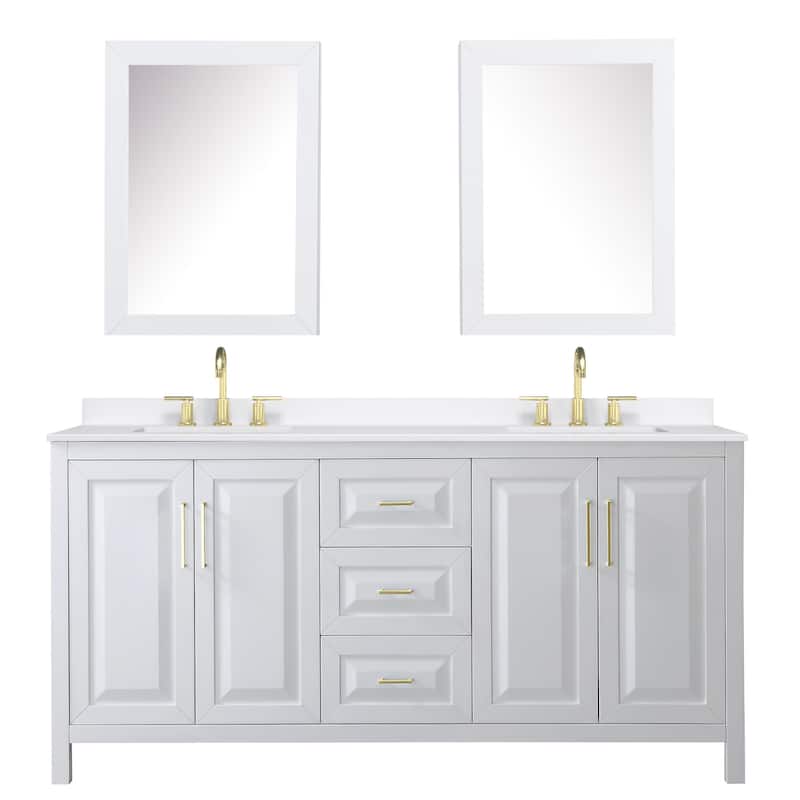 Wyndham Collection WCV252572D-QTZ-US3MED Daria 72" Free Standing