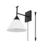 preview thumbnail 4 of 13, SAFAVIEH Velezia 13-inch Plug-in Wall Sconce with LED Bulb - 9.5 in. W x 12.5 D in. x 12 in. H