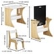 preview thumbnail 2 of 5, Kids Table Set with One Chair, Multifunctional Wooden Children Study Table