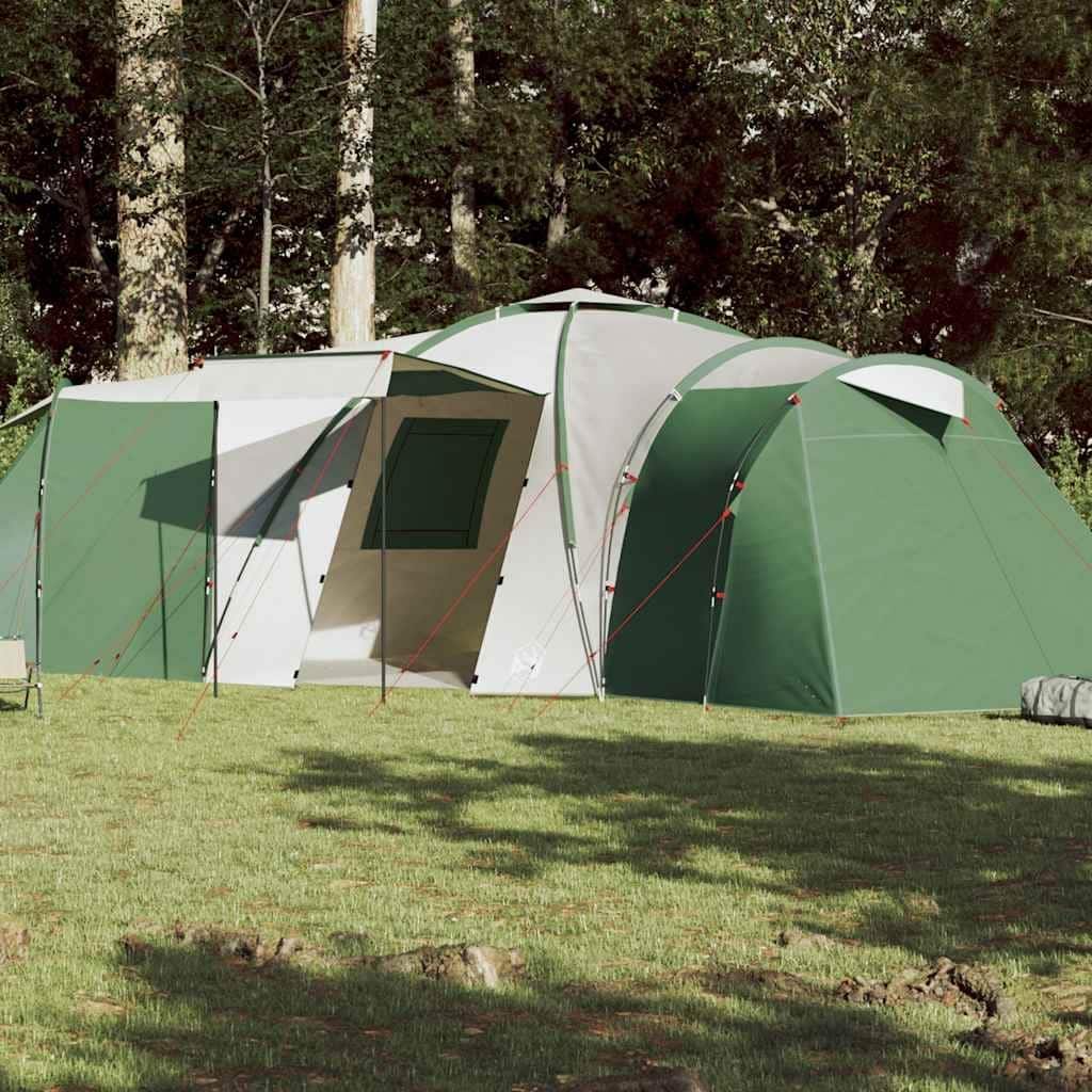 vidaXL Family Tent Dome 12-Person Green Waterproof - 330.7" x 283.5" x 78.7"
