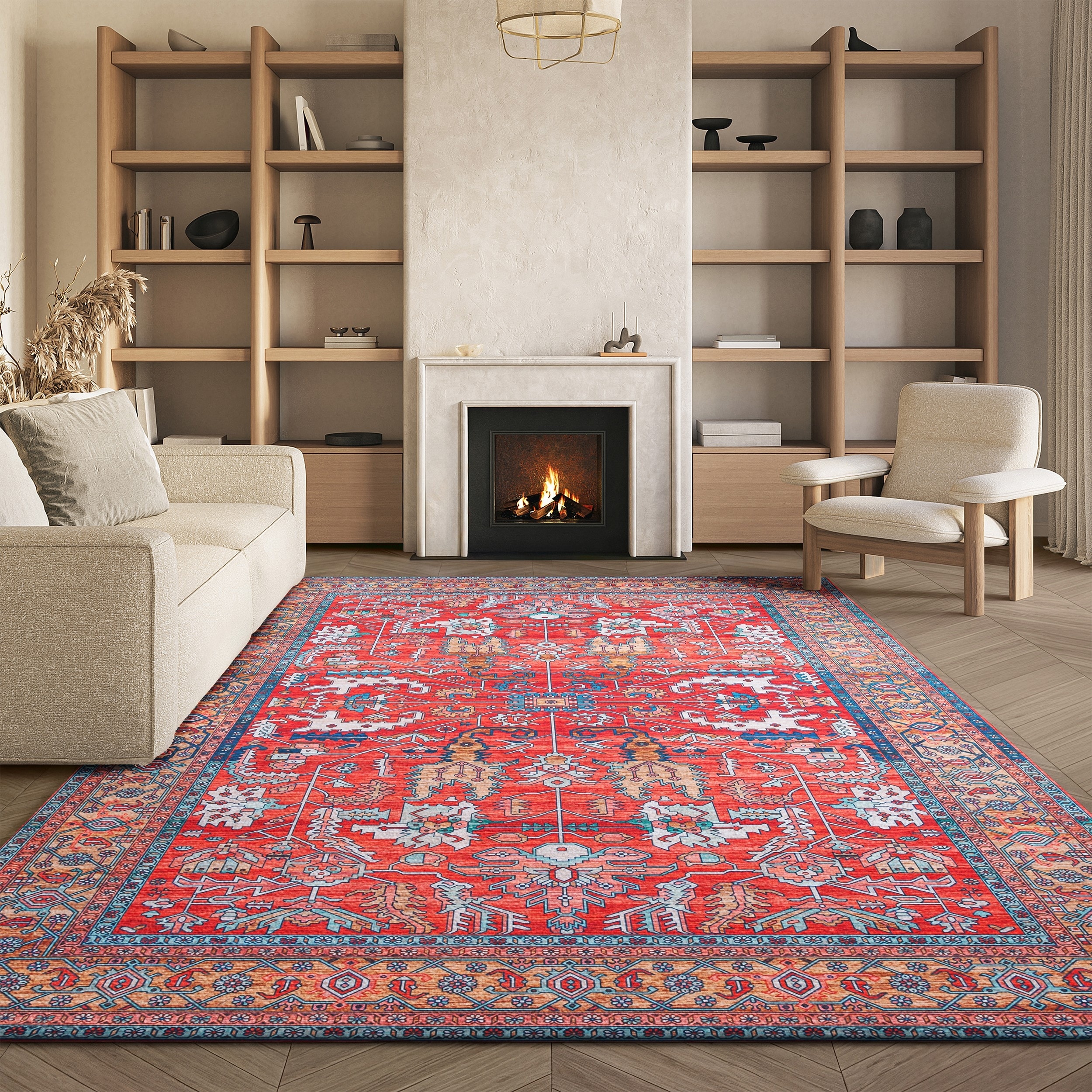 SAFAVIEH Tucson Annaig Transitional Machine Washable Rug