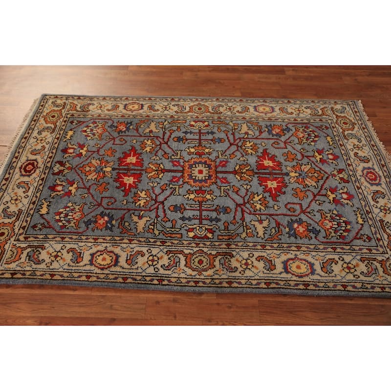 Oushak Oriental Accent Rug Handmade Wool Carpet - 4'0"x 6'0"
