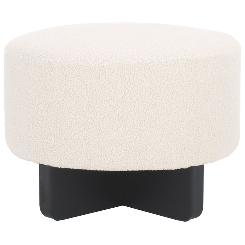 SAFAVIEH Home Riah Boucle Round Ottoman