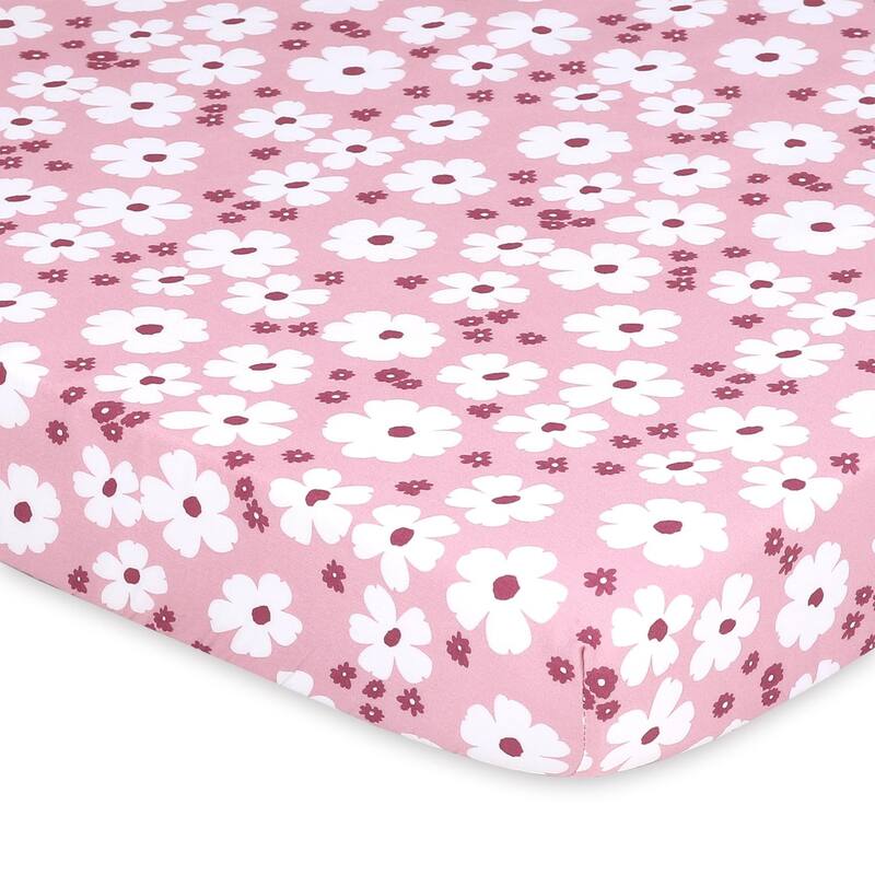 The Peanutshell Daisy Mini Crib, Playard Sheet 3 Pack Set