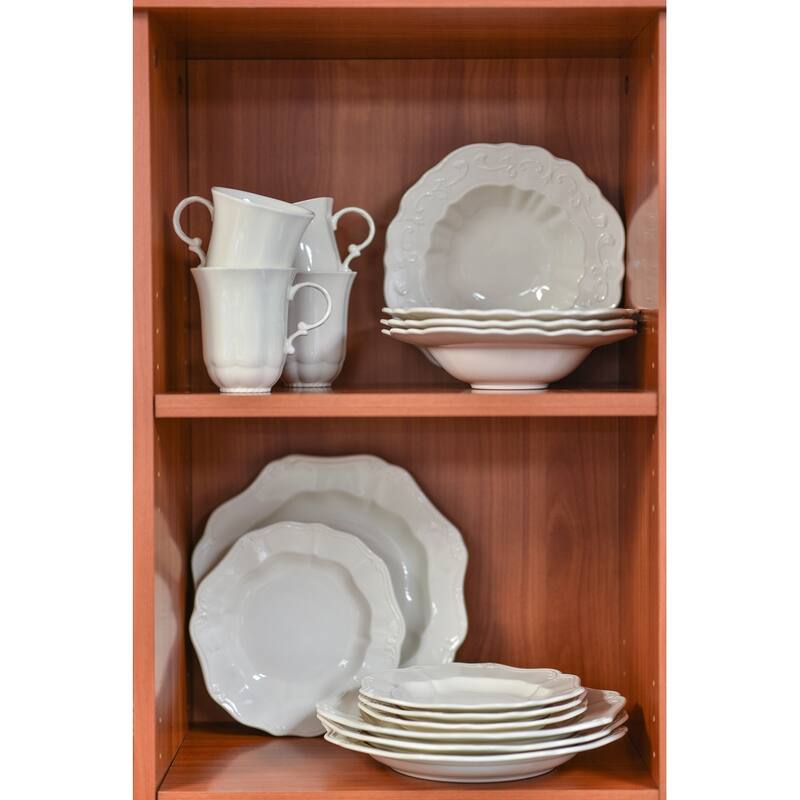 Red Vanilla Country Estate White Dinner Plates (Set of 4)