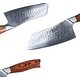 preview thumbnail 3 of 4, Tuo Cutlery 7" Cleaver Knife, Japanese AUS-10 Damascus Steel Chinese Chef's Knife With Pakkawood Handle, Fiery Phoenix Series