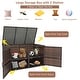 preview thumbnail 3 of 5, Patio 96 Gal. Rattan Deck Box with 2 Shelves