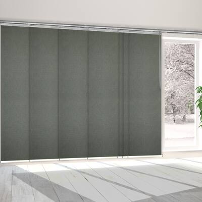 InStyleDesign Atticus 7-Panel Single Rail Panel Track Extendable 110"-153"W x 94"H, Panel width 23.5"