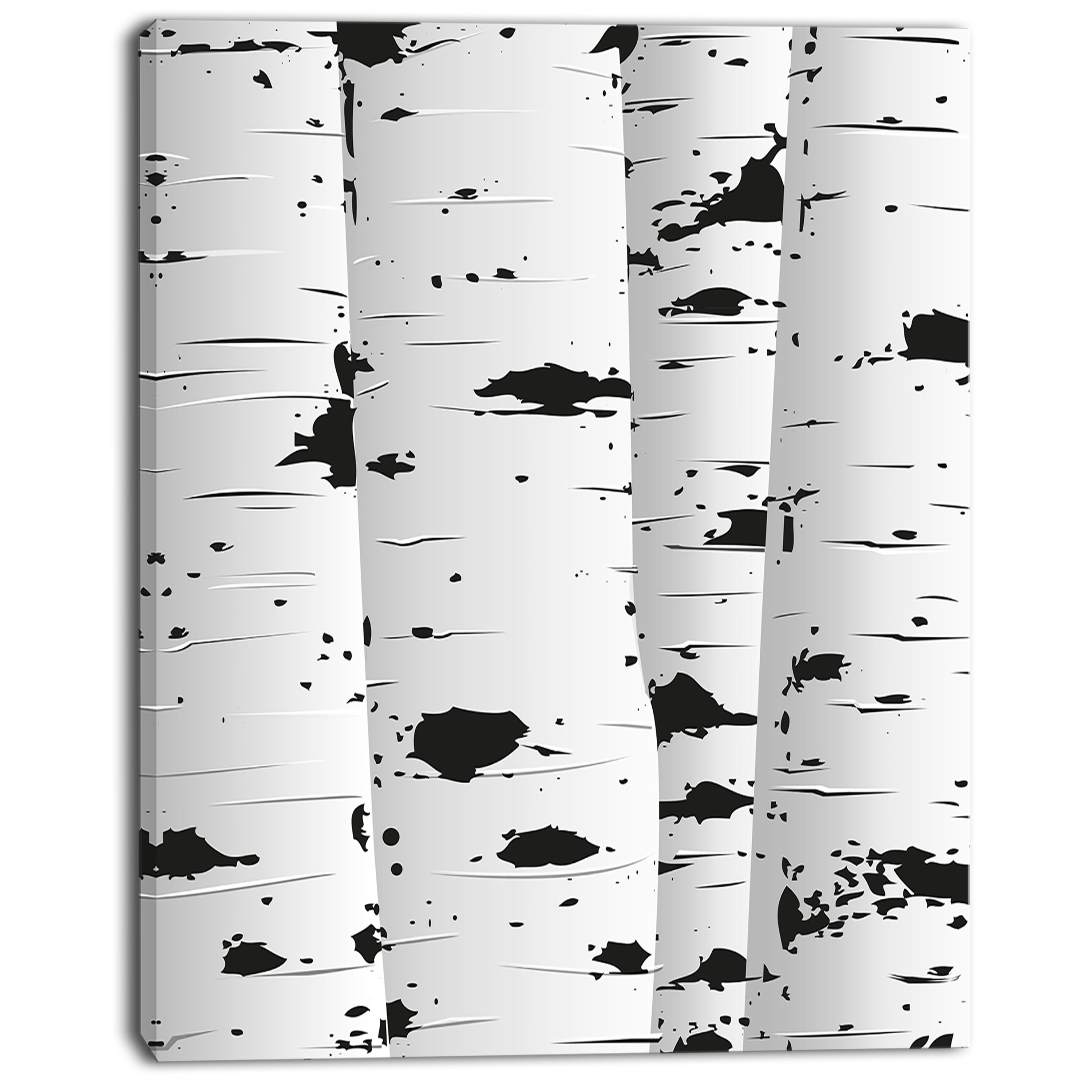 x 60 in Large: 50 in in Created on Lightweight Polyester Fabric Designart TAP14030-50-60  Birch Tree Black and White Texture Modern Landscape Blanket Décor Art for Home and Office Wall Tapestry
