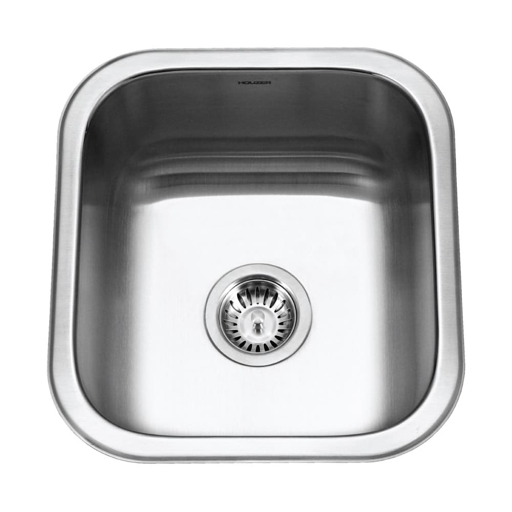 Houzer Club 16-1/4" Single Basin Undermount 18-Gauge Stainless Steel